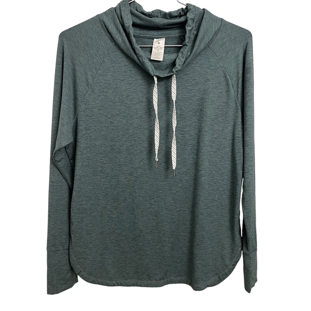Members Mark Women’s Favorite Soft Funnel Neck Pullover Green Size M
